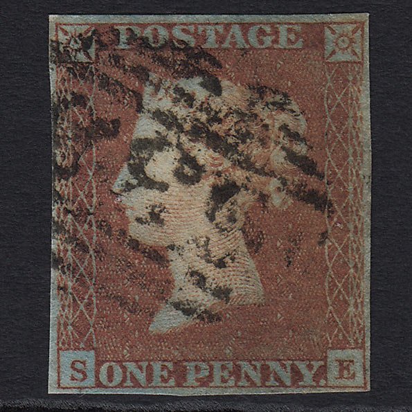 GB QV 1841 1d Red-brown (Plate 97) (SG8) 'SE' GU 4 Margins