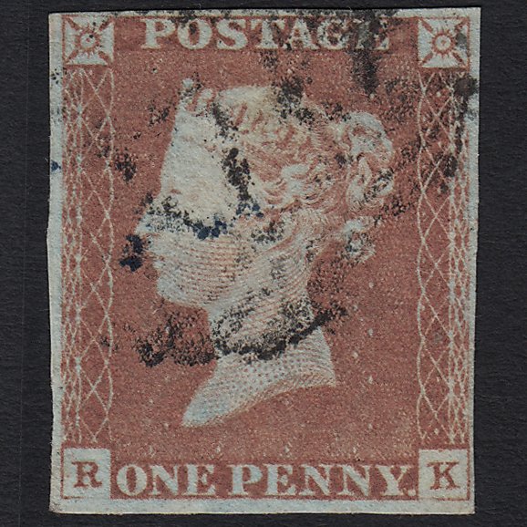GB QV 1841 1d Red-brown (Plate 69) SG8-B1(1) RK FU 4 Margins