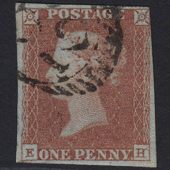 GB QV 1841 1d Red-brown (Plate 100) SG8-B1(1) EH GU in London nr 4 Margins