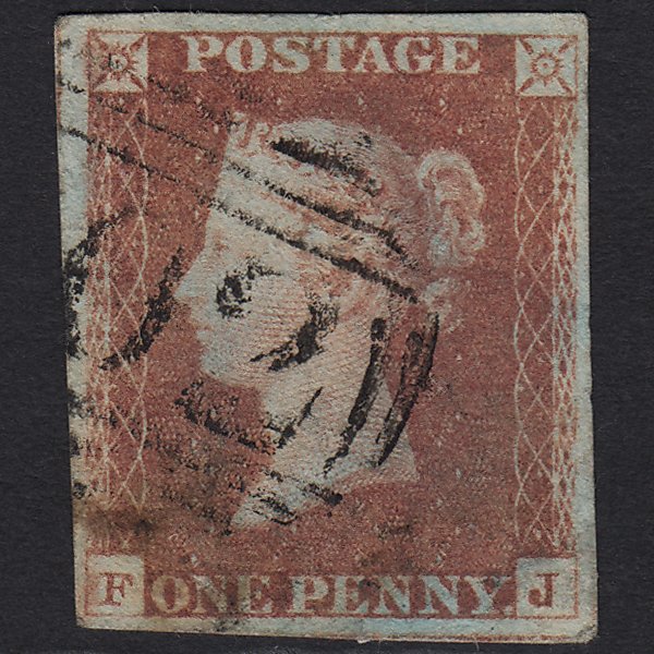 GB QV 1841 1d Red-brown (Plate 72) SG8-B1(1) FJ GU 4 Margins