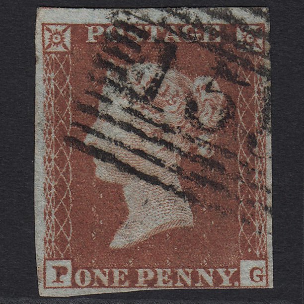 GB QV 1841 1d Red-brown (Plate 152) SG8-B2(1) PG FU in Scotland 4 Margins