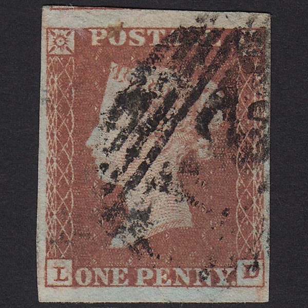 GB QV 1841 1d Red-brown (Plate 91) SG8-B1(1) LD GU 4 Margins
