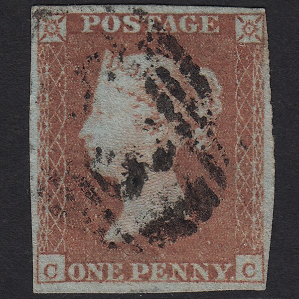 GB QV 1841 1d Red-brown (Plate 94) SG8-B1(1) CC FU 4 Margins
