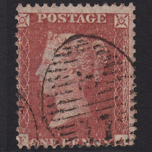 GB QV 1857 1d Rose-red SG40-C10(1) FA GU London D&S Cancel