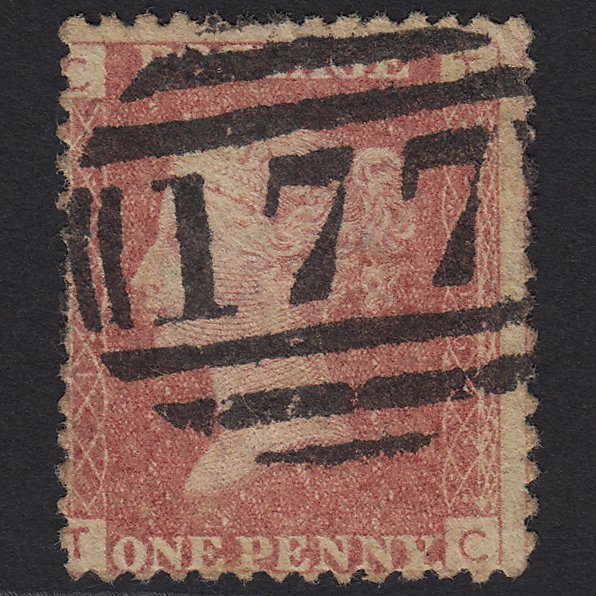 GB QV 1864 1d Rose-red (Plate 106) SG43-G1(1) TC GU Cheltenham 177