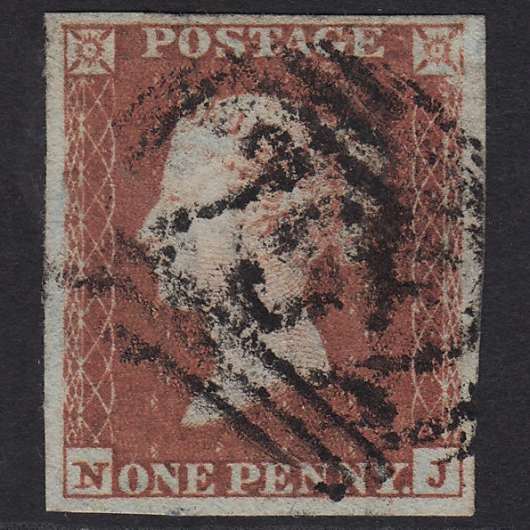 GB QV 1841 1d Red-brown (Plate 97) SG8-B1(1) NJ GU 4 Margins