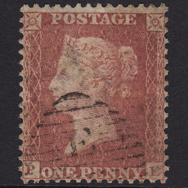 GB QV 1857 1d Rose-red (Plate 59) SG40-C10(1) PE GU London D&S Cancel