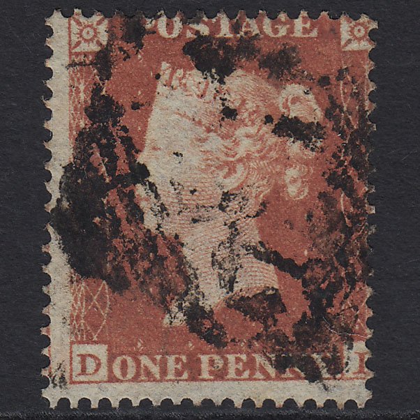 GB QV 1854 1d Red-brown SG17-C1(1) GU Ireland