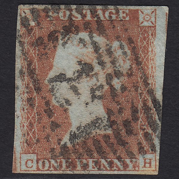 GB QV 1841 1d Red-brown (Plate 91) SG8-B1(1) CH GU Edinburgh 131