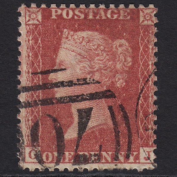 GB QV 1857 1d Rose-red (Plate 36) SG40-C10(1) GJ GU Sheffield 700