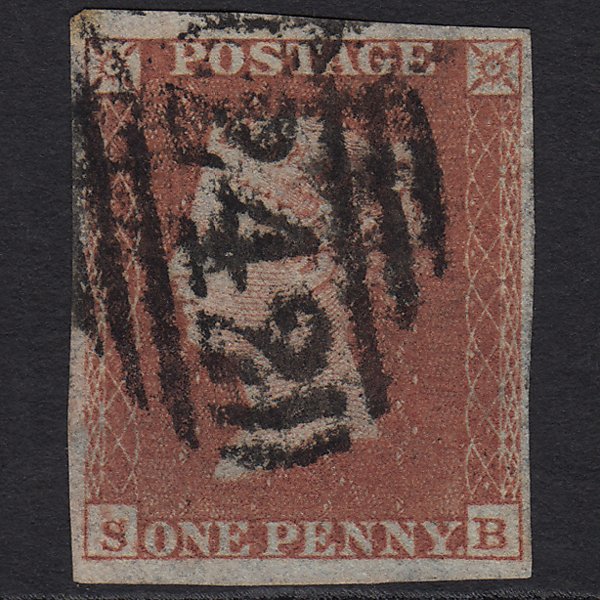 GB QV 1841 1d Red-brown (Plate 167) SG8-B2(1) SB GU 4 Margins Derby 242