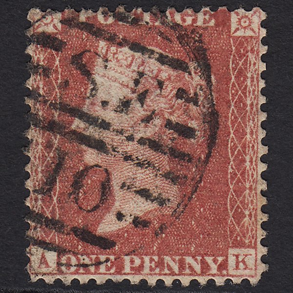 GB QV 1857 1d Rose-red SG40-C10(1) AK GU Miss Imprimatur London D&S SE10