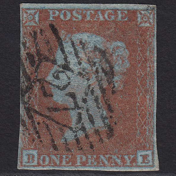 GB QV 1841 1d Very Blued (Plate 130) SG8a-B1(2) BE GU 4 Margins London IS 27