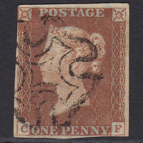 GB QV 1841 1d Red-brown (Plate 28) SG8-B1(1) Ivory Head CF VFU 4M Imperf MX
