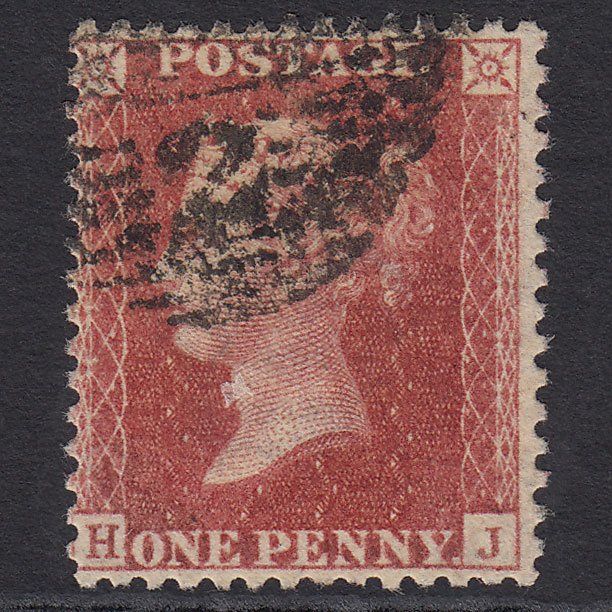 GB QV 1857 1d Rose-red (Plate 48) SG40-C10(1) HJ GU London D&S Cancel