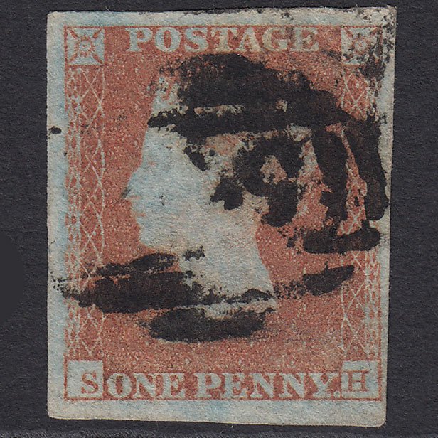 GB QV 1841 1d Red-brown (Plate 118) SG8-B1(1) SH GU 4 Margins