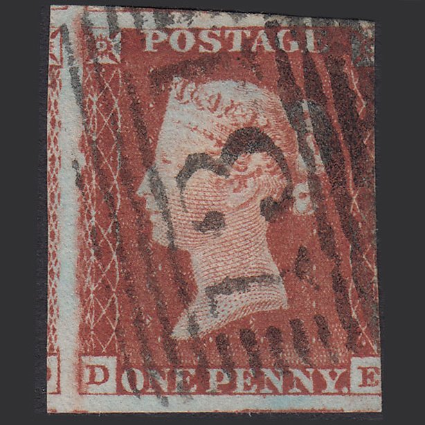 GB QV 1841 1d Red-brown (Plate 67) SG8-B1(1) DE FU 3 Margins Edinburgh 131