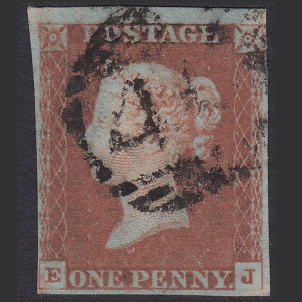 GB QV 1841 1d Red-brown (Plate 73) SG8-B1(1) EJ FU 4M Imperf