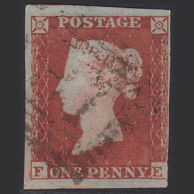 GB QV 1841 1d Red-brown (Plate 153) SG8-B2(1) FE GU 3 Margins Scotland