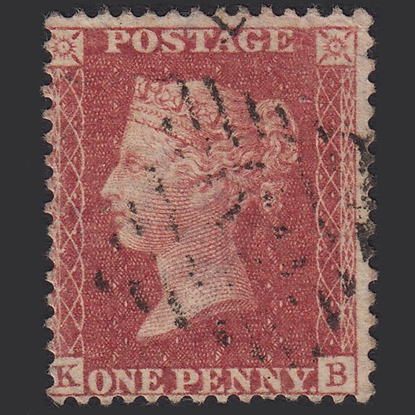 GB QV 1857 1d Rose-red (Plate 44) SG40-C10(1) KB FU Belfast 62