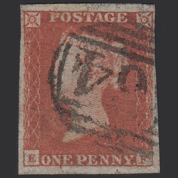 GB QV 1841 1d Red-brown (Plate 94) SG8-B1(1) EF GU 4M Imperf
