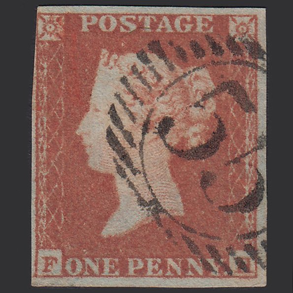 GB QV 1841 1d Red-brown (Plate 90) SG8-B1(1) FH FU nr 4M London D&S 55