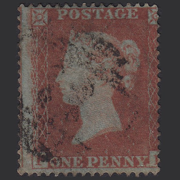 GB QV 1854 1d Red-brown SG17-C1(1) P? GU Misperf