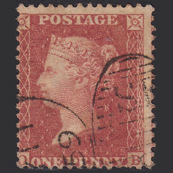 GB QV 1857 1d Rose-red (Plate 48) SG40-C10(1) OB GU London D&S Cancel