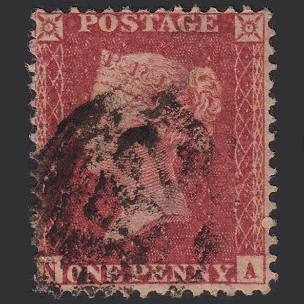 GB QV 1857 1d Rose-red (Plate 27) SG40-C10(1) NA GU