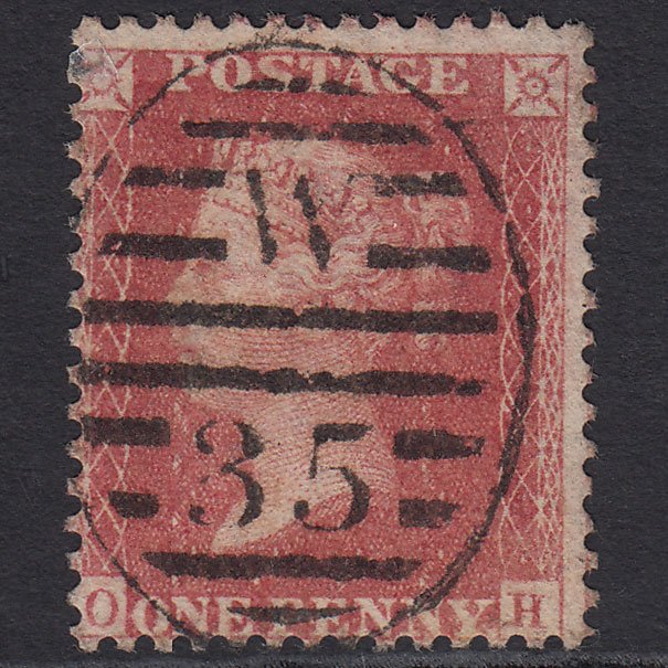 GB QV 1857 1d Rose-red (Plate 66) SG40-C10(1) OH FU London D&S W35