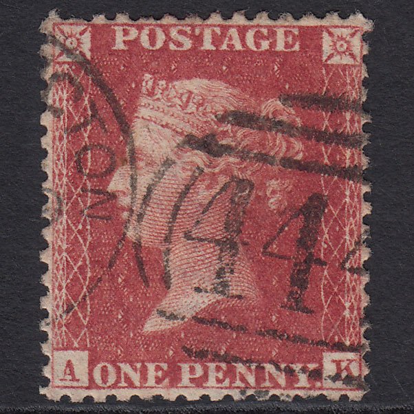 GB QV 1857 1d (Plate 59) SG40-C10(1) AK FU Miss Imprimatur Leamington 444