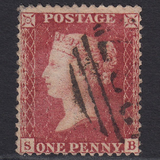 GB QV 1857 1d Deep Rose-red (Plate 43) SG41-C10(4) SB FU