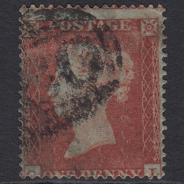 GB QV 1854 1d Red-brown (Plate 173) SG17-C1(1) CL PU Misperf