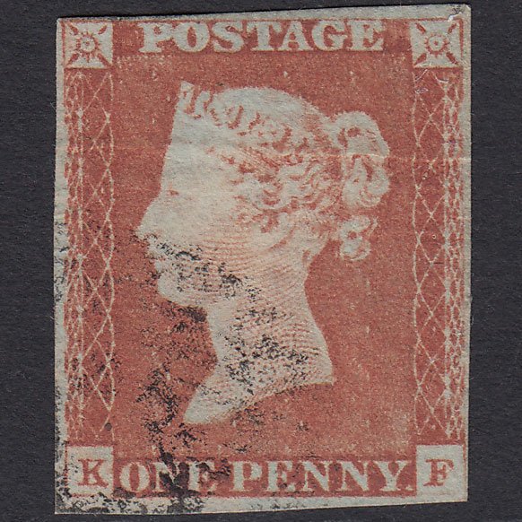 GB QV 1841 1d Pale Red-brown (Plate 68) SG9-B1(3) KF GU 4M Light Cancel