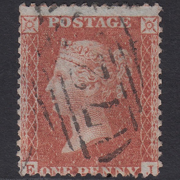 GB QV 1856 1d Red-brown (Plate 26) SG29-C8(1) EJ FU Southampton 723 Misperf