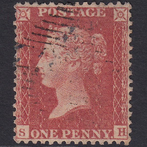 GB QV 1857 1d Rose-red (Plate 44) SG40-C10(1) SH FU Ireland Well Centred