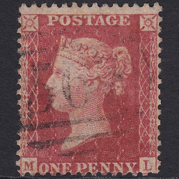 GB QV 1857 1d Rose-red (Plate 62) SG40-C10(1) ML FU Newton Abbot 567