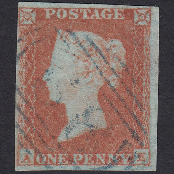 GB QV 1841 1d (Plate 103) SG8-B1(1) AE GU Miss Imprimatur 4M Blue Bewdley 68