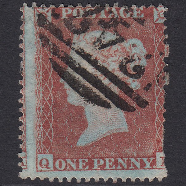 GB QV 1854 1d (Plate 175) SG17-C1(1) QL GU Derby 242 Misperf Blind Perfs