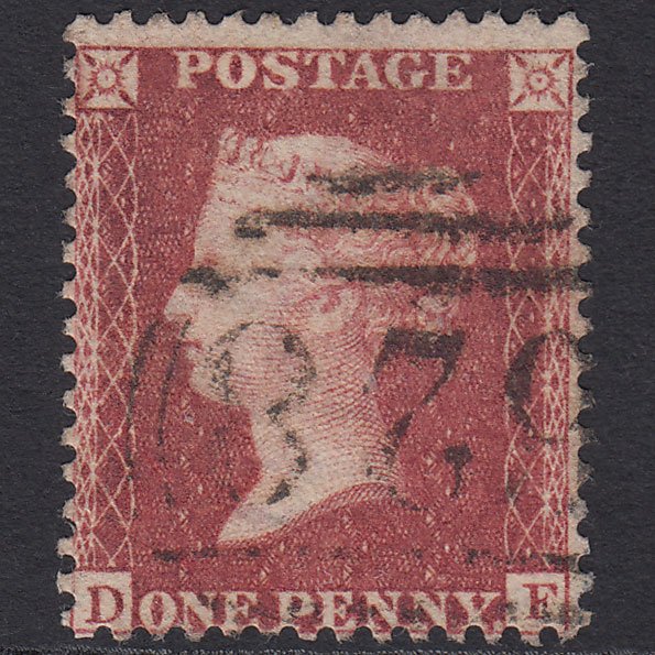 GB QV 1857 1d Rose-red (Plate 43) SG40-C10(1) DF FU