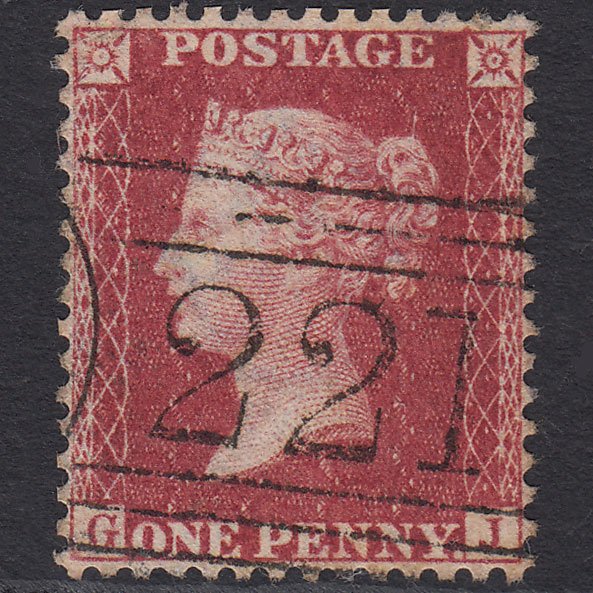 GB QV 1857 1d (Plate 43) SG41-C10(4) GJ FU Leith 221 Perfect Centring