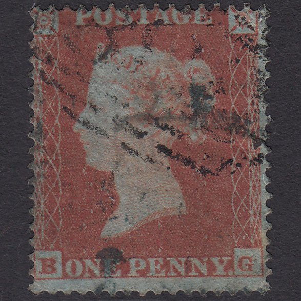 GB QV 1854 1d Red-brown (Plate 179) SG17-C1(1) BG GU