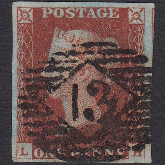 GB QV 1841 1d Red-brown (Plate 65) SG8-B1(1) LH GU 4 Margins London IS 13