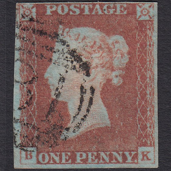 GB QV 1841 1d Red-brown (Plate 69) SG8-B1(1) BK GU 4 Margins