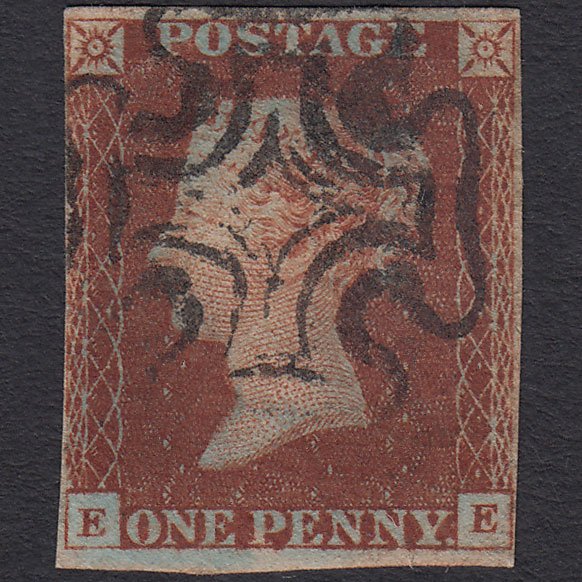 GB QV 1841 1d Red-brown (Plate 18) SG8-B1(1) EE FU nr 4 Margins MX