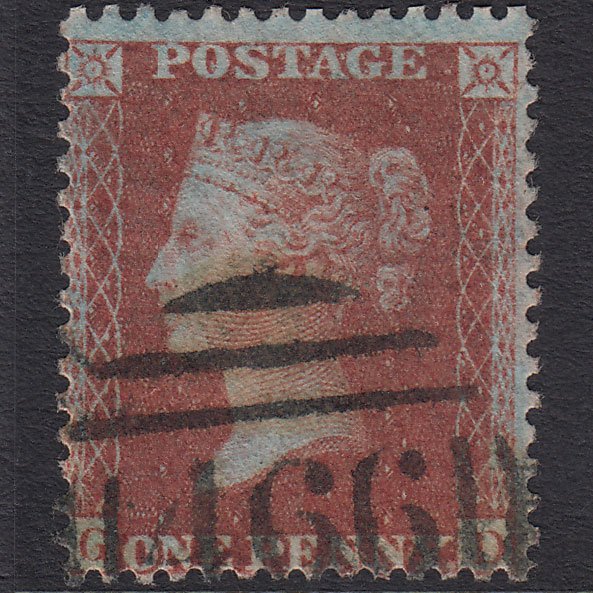 GB QV 1856 1d Red-brown (Plate 37) SG29-C8(1) GD FU Liverpool 466 Spoon