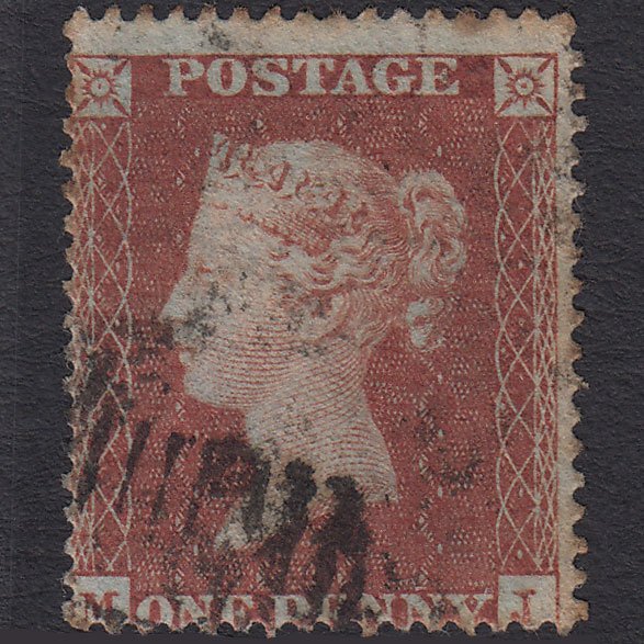 GB QV 1854 1d Red-brown Plate R6 SG17-C1(1) MJ GU Scotland