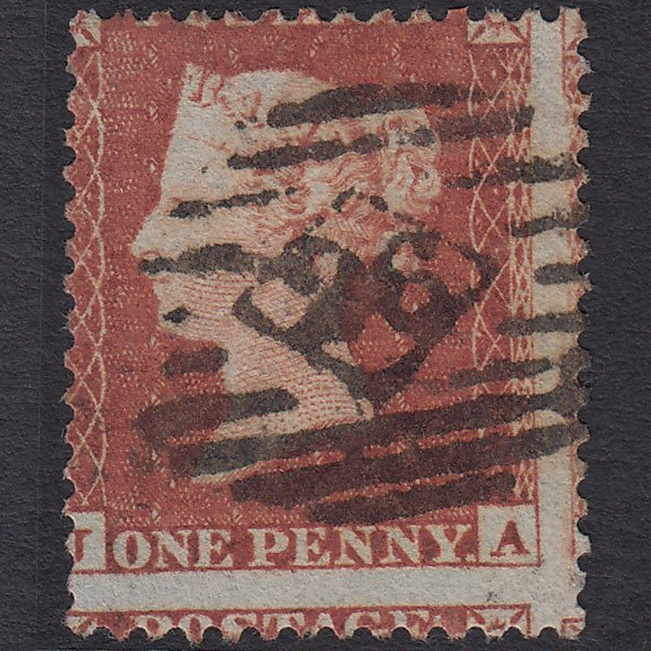 GB QV 1855 1d (Plate 194) SG22-C2(1) JA FU London IS 26 Huge Misperf