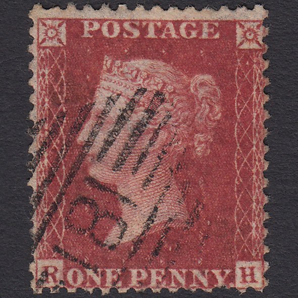 GB QV 1857 1d Deep Rose-red (Plate 66) SG41-C10(4) RH GU Dromore 181