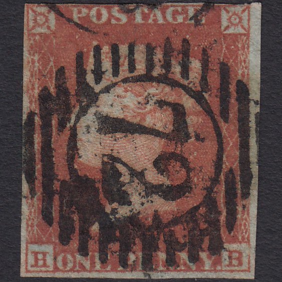 GB QV 1841 1d Red-brown (Plate 166) SG8-B2(1) HB GU nr 4M London D&S 72